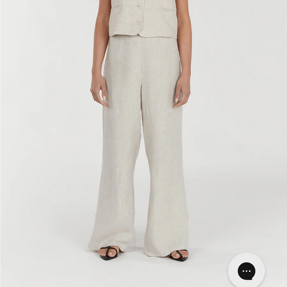 FLICK NATURAL LINEN PANT DISSH NEW WITH TAGS